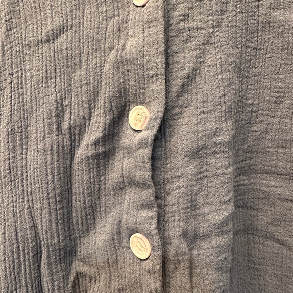 Hatch Lenora Grey Blue Maternity Romper Size 1 - Picture 5 of 7